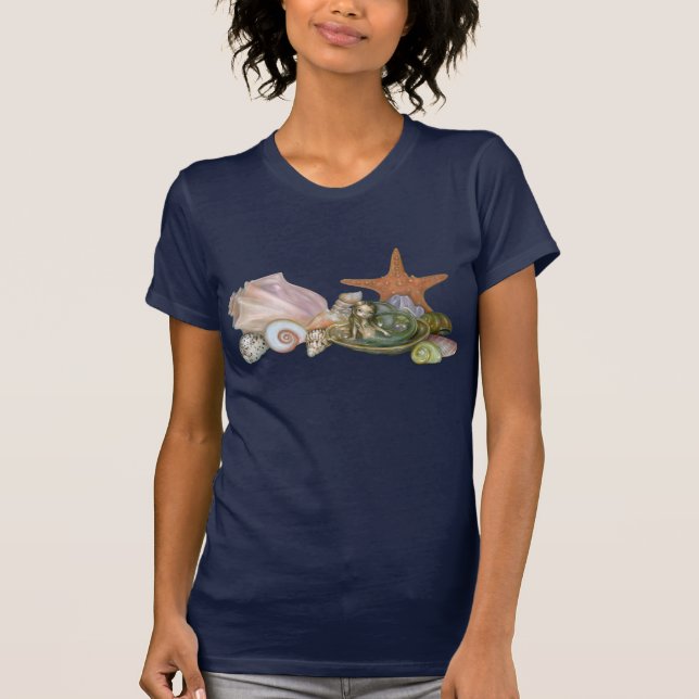 T-shirt La vie toujours avec une chemise de sirène (Devant)