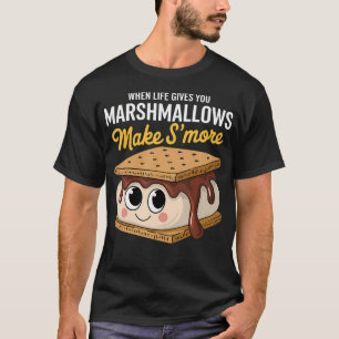 T-shirt La vie vous donne des guimauves Camping Smores Kaw