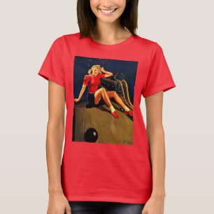 T-shirt La Vintage fille de l'équipe de bowling Retro Al 