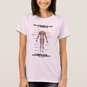T-shirt La volonté est comme un muscle doit être exercé