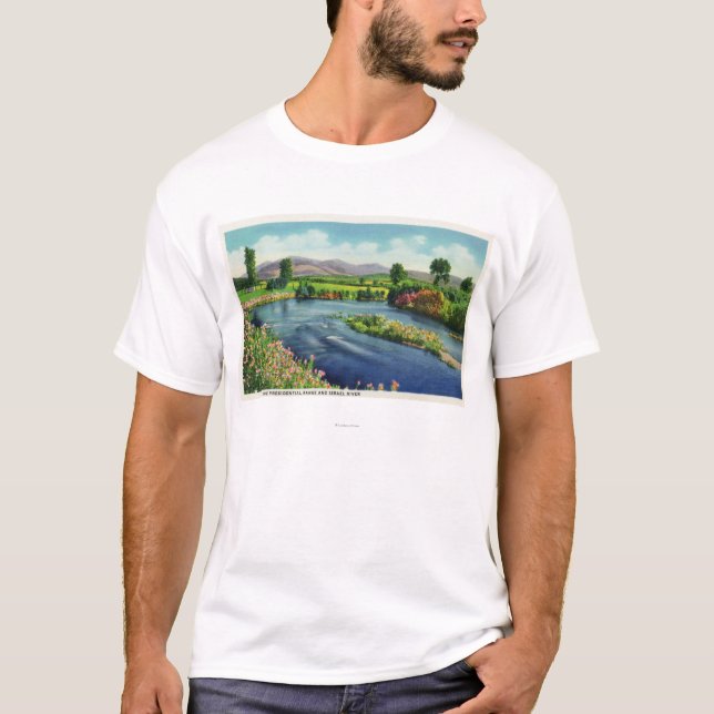 T-shirt La vue de la rivière de l'Israël et du (Devant)