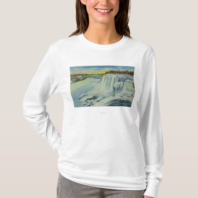 T-shirt La vue d'île de chèvre de l'Américain tombe en (Devant)
