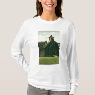 T-shirt La vue extérieure du lierre a couvert la chapelle,