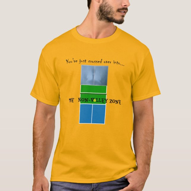 T-shirt La zone non-volley de Pickleball, Humour de cuisin (Devant)