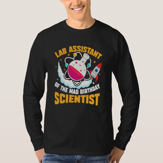 T-shirt Lab Assistant Of The Mad Birthday Scientist (Devant)