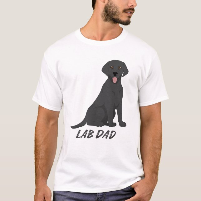 T-shirt Lab Papa - Propriétaire Fière du Labrador Retrieve (Devant)