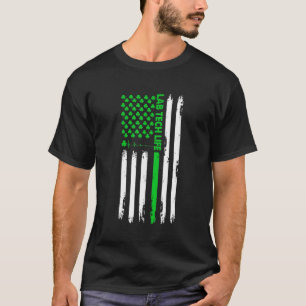T-shirt Lab Tech Life Infirmière américaine Shamrock Drape