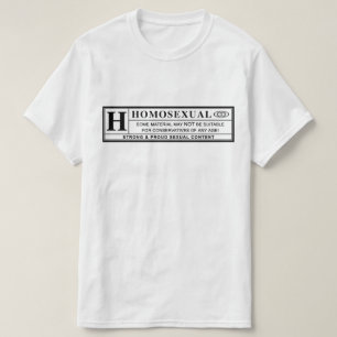 T-shirt Label d'avertissement homosexuel