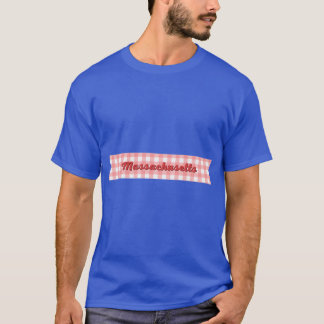 T-shirt Label Massachusetts à carreaux