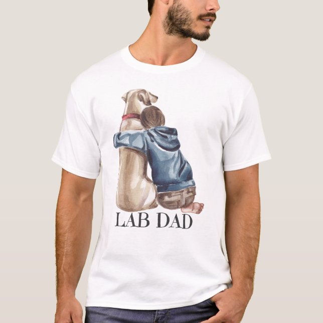 T-shirt Labo papa, propriétaire de chien de repérage de La (Devant)