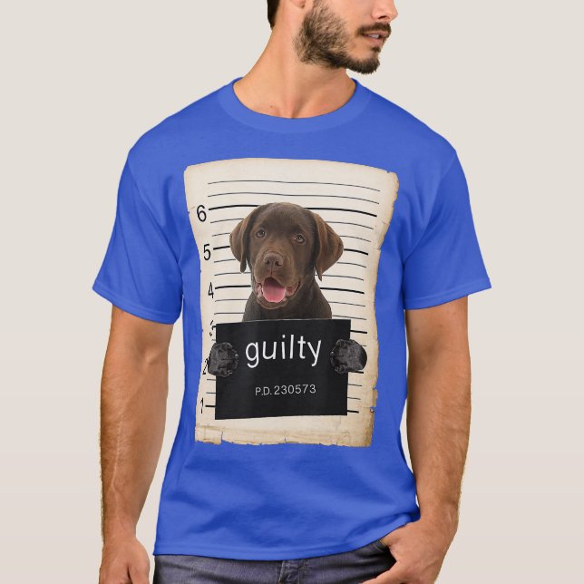 T-shirt Laboratoire de chocolat Labrador Chien abattu chie (Devant)