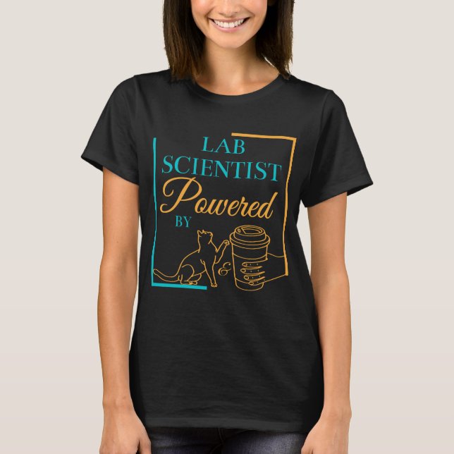 T-SHIRT LABORATOIRE SCIENTIFIQUE POWERESSÉ PAR CATS ET CAF (Devant)