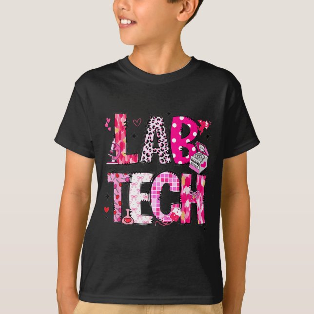 T-shirt Laboratory Tech Valentines Day Medical Lab Tech La (Devant)