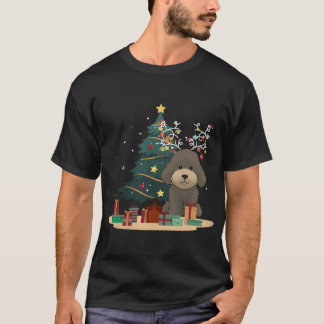 T-shirt Labradoodle Chien Arbre de Noël Chandail Noël Chie