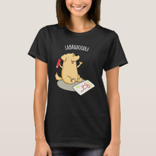 T-shirt Labradoodle Funny Labrador Chien Pun Dark BG