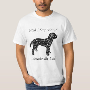 T-shirt Labradoodle Traits Maman/Papa Besoin d'en dire plu