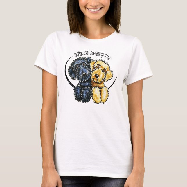 T-shirt Labradoodles Black Yellow IAAU (Devant)