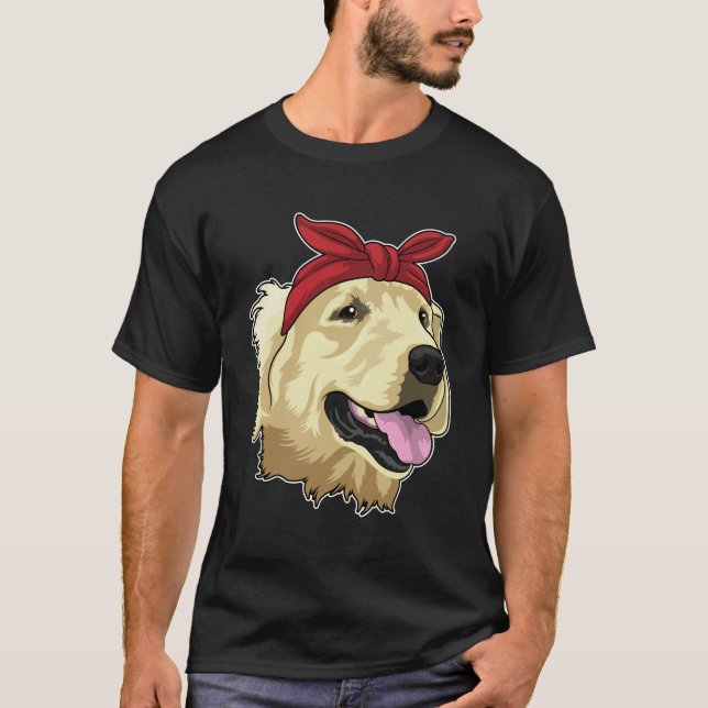 T-shirt Labrador avec Bandana (Devant)