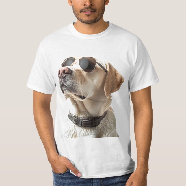 T-shirt Labrador Avec Lunettes de soleil (Devant)