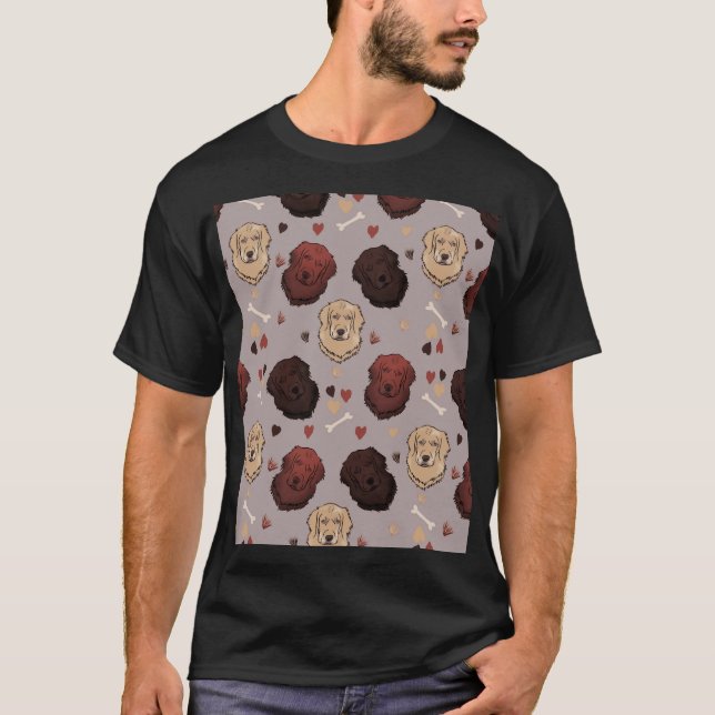 T-shirt Labrador Brown Labrador Fox Red Labrador Bl (Devant)