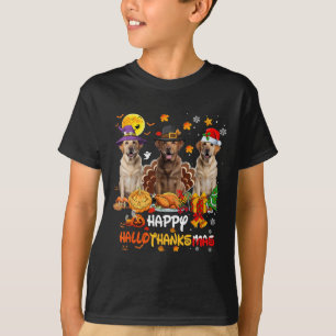 T-shirt Labrador Chien Halloween Joyeux Thanksgiving Joyeu
