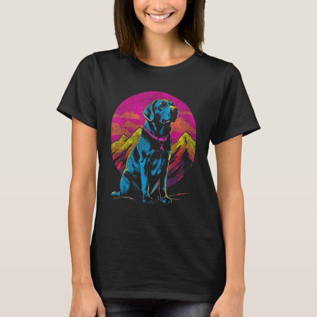 T-shirt Labrador Chien Pop Art Pour Amoureux de les chiens (Devant)