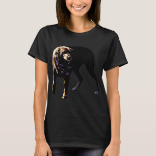 T-shirt Labrador chocolat