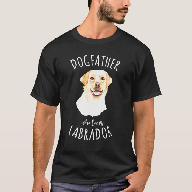 T-shirt Labrador Dad - Dogfather - Meilleur propriétaire d (Devant)
