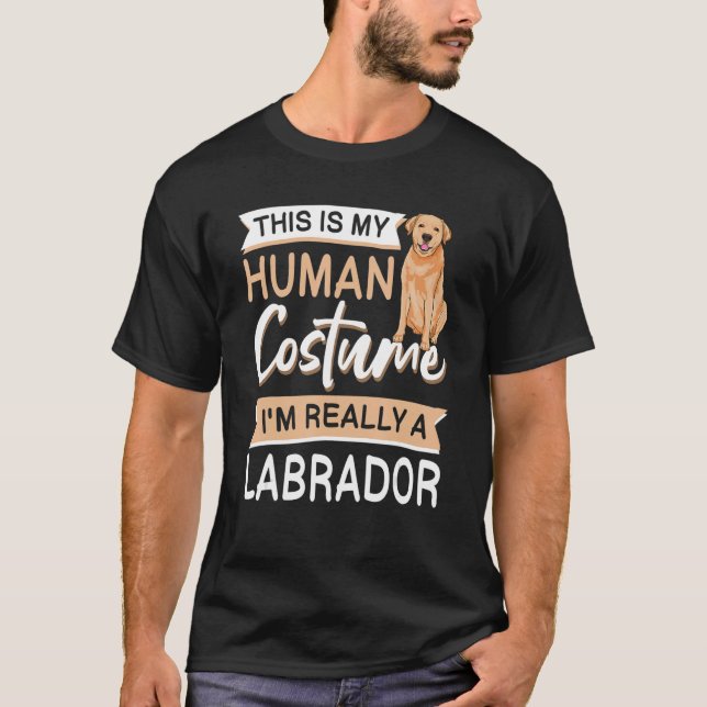 T-shirt Labrador Halloween Chien Vêtement Pour Propriétair (Devant)