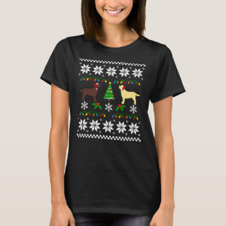 T-shirt Labrador Jaune Et Chocolat Labrador Heureux Chris