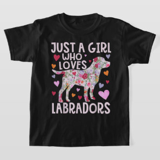 T-shirt Labrador Just A Girl Qui Aime Labradors Chien Flow