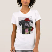 Labrador noir avec Rose