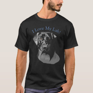 T-shirt Labrador noir, chien d'arrêt