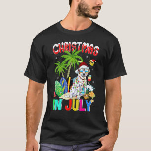 T-shirt Labrador Retriever au chapeau de Père Noël lunette