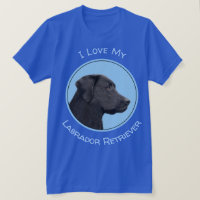 Labrador Retriever Black Peinture Original Chien A