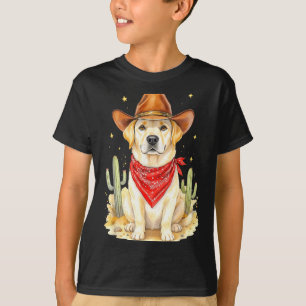 T-shirt Labrador Retriever Cowboy Chien Western Llabrador