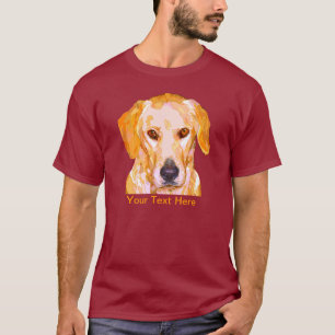 T-shirt Labrador retriever dans l'habillement de jaunes