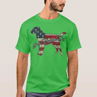 T-shirt Labrador Retriever Drapeau américain 4 juillet Chi