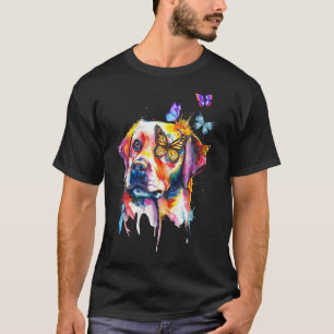 T-shirt Labrador Retriever Éclaboussure Papillons Chien
