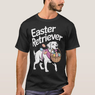 T-shirt Labrador Retriever Golden Bunny Springs Œufs Pâque