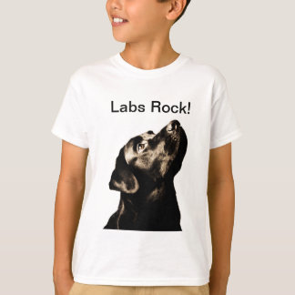 T-shirt Labrador retriever noir impressionnant
