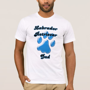 T-shirt Labrador Retriever Papa Pawprint bleu