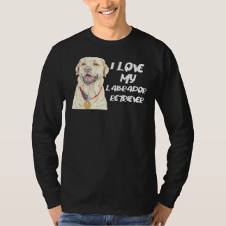 T-shirt Labrador Retriever Portant Une Médaille D'Or J'Aim