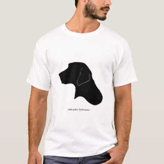 T-shirt Labrador retriever - silhouette noire