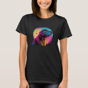 T-shirt Labrador Retriever Synthwave 80s Retrowave Esthéti