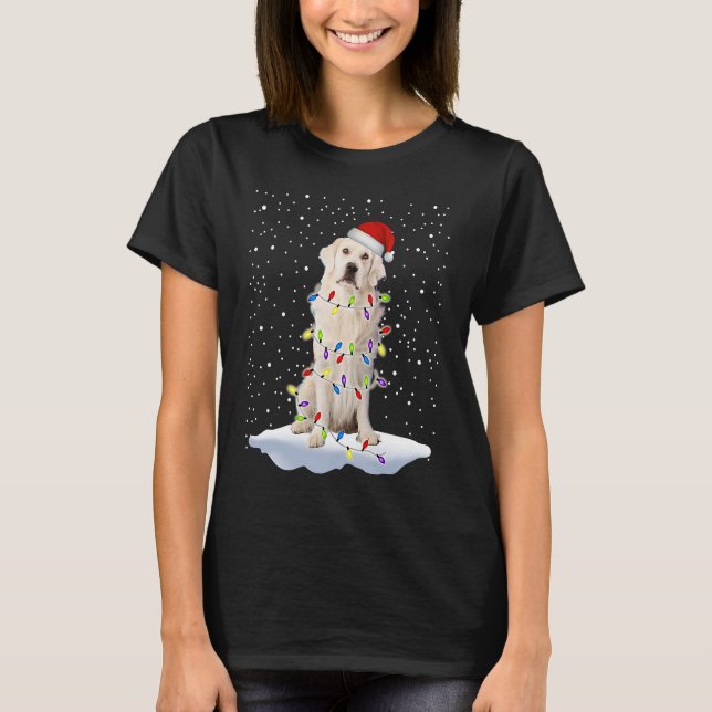 T-shirt Labrador Retrivers Santa Hat Christmas Tree Chris (Devant)