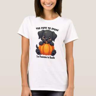 T-shirt Labrador tenant un Citrouille, halloween