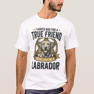 T-shirt Labrador Vrai Ami Conception Vintage Amateur de Ch