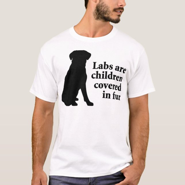 T-shirt Labradors sont des enfants de fourrure (Devant)