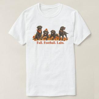 T-shirt Labs de football d'automne Lab noir humour chien a